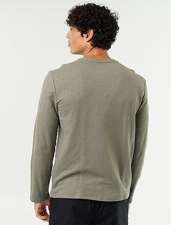 Camiseta de cuello tunecino de manga larga
