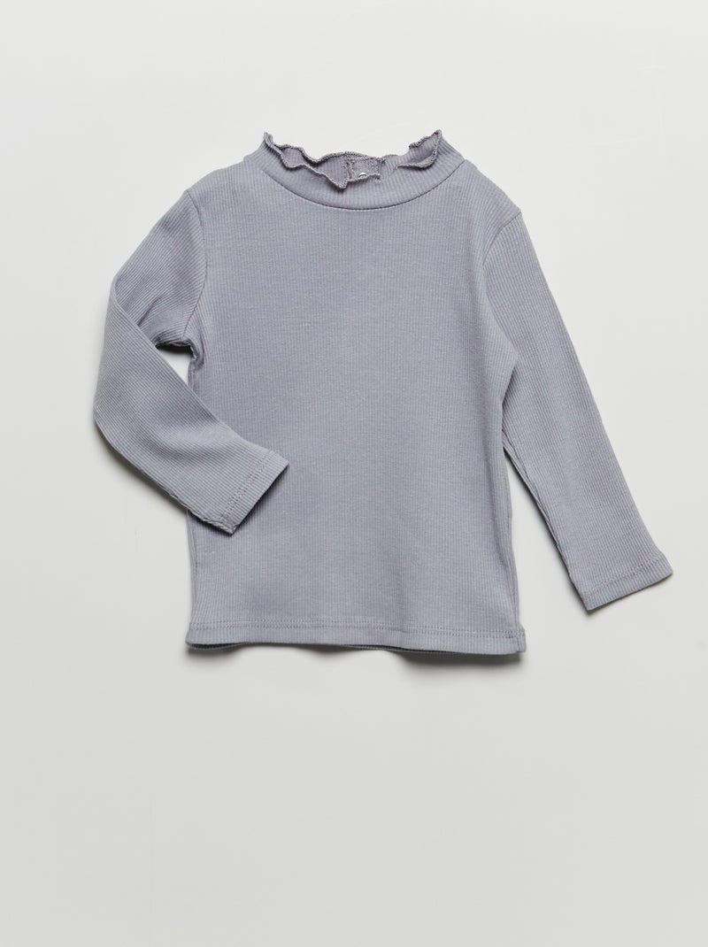 Camiseta de cuello vuelto AZUL - Kiabi