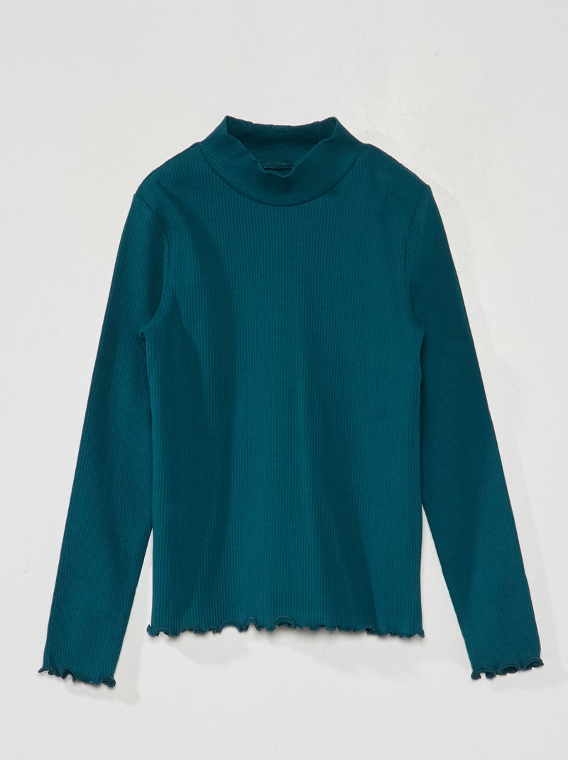Camiseta de cuello vuelto VERDE - Kiabi