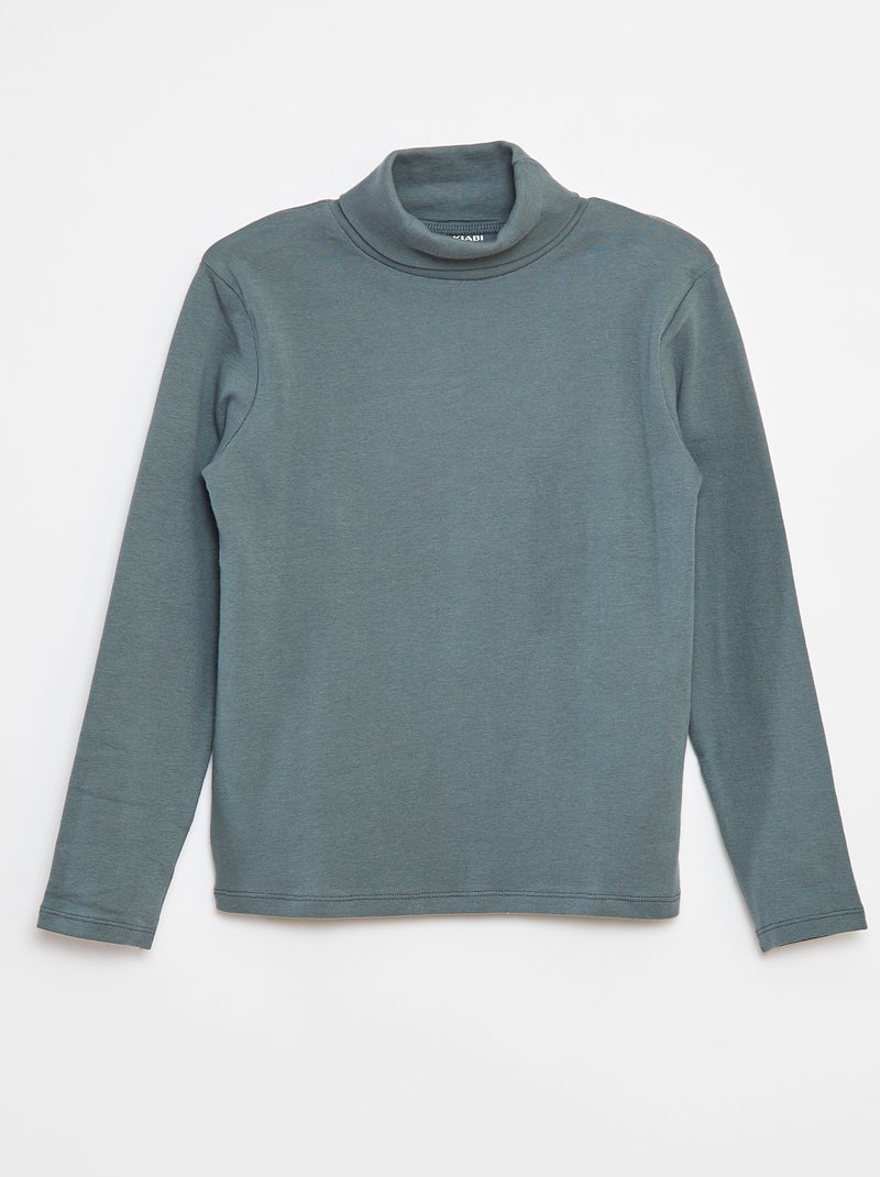 Camiseta de cuello vuelto Verde - Kiabi