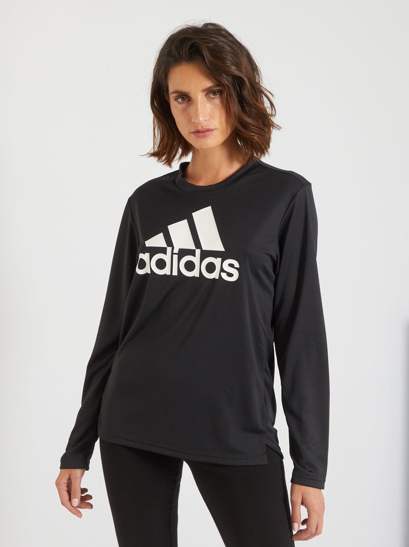 Camiseta de deporte 'adidas' manga larga Negro - Kiabi