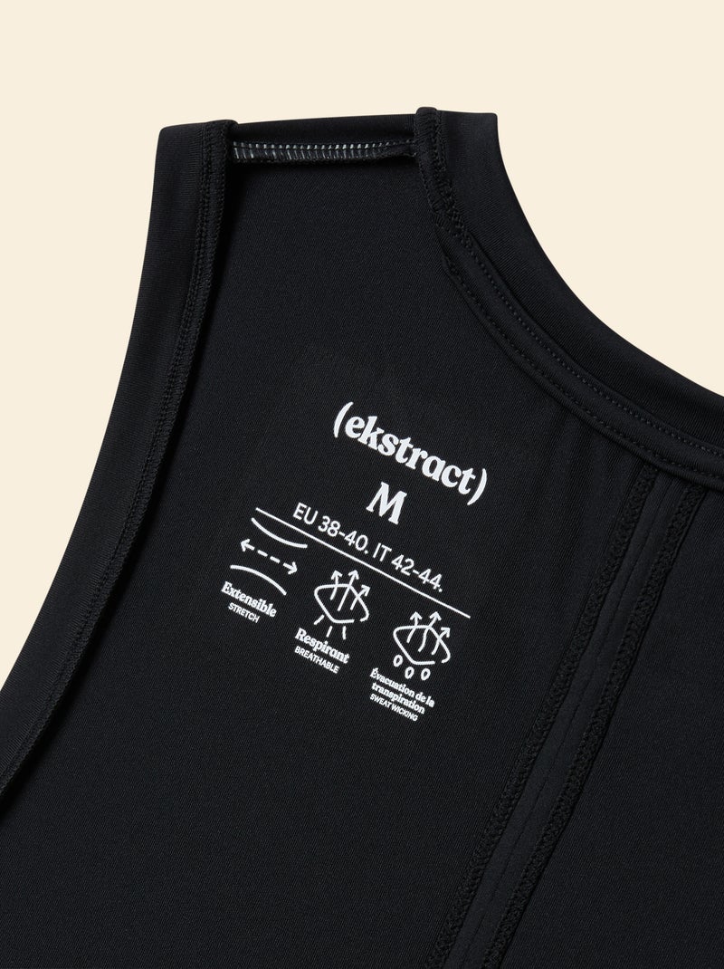 Camiseta de deporte con copas integradas - (ekstract) Negro - Kiabi
