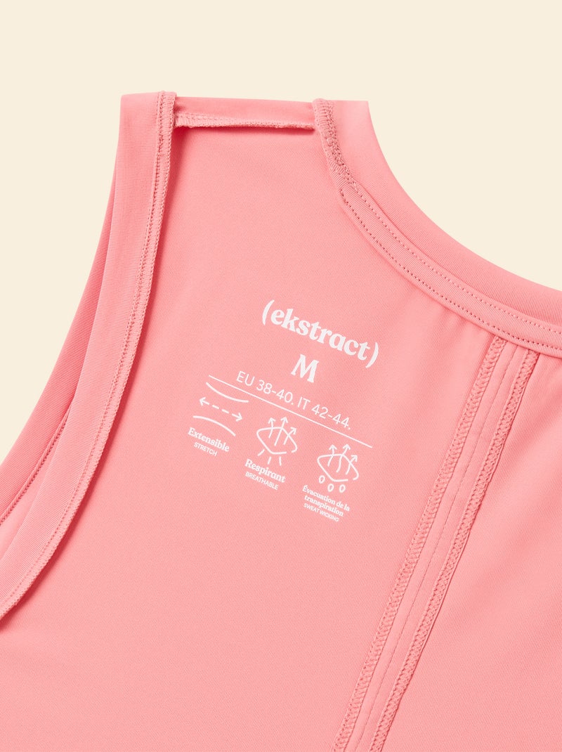Camiseta de deporte con copas integradas - (ekstract) Rosa - Kiabi