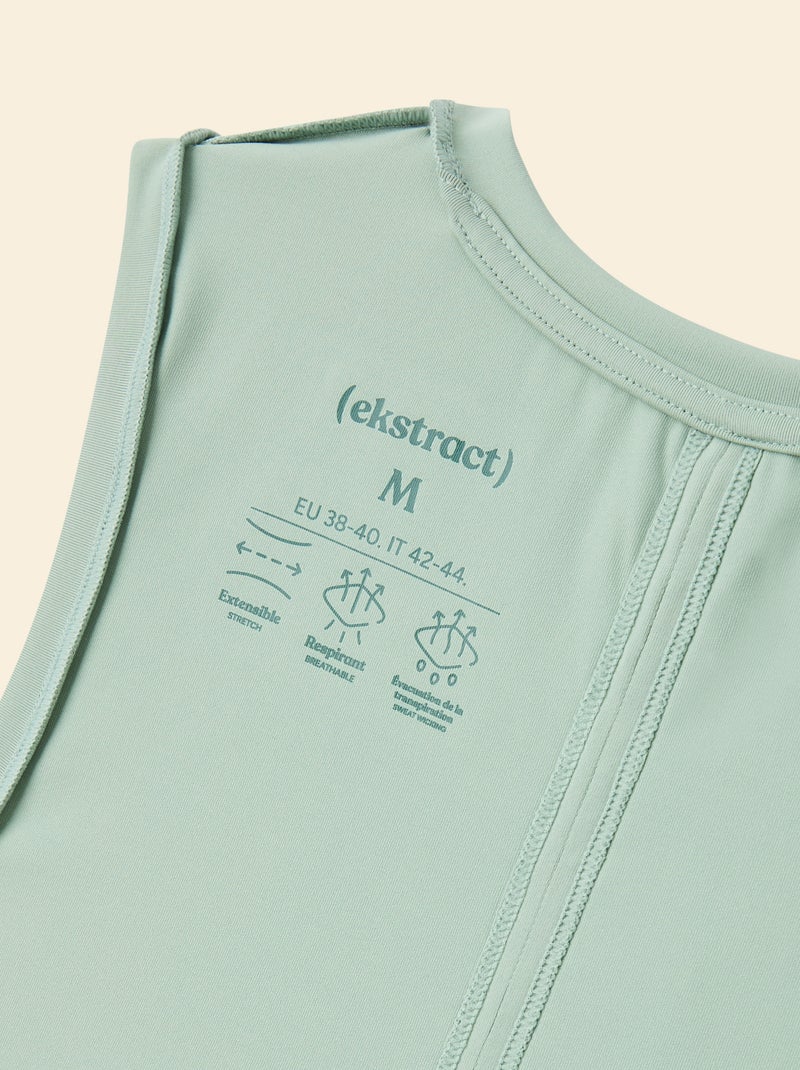 Camiseta de deporte con copas integradas - (ekstract) Verde - Kiabi