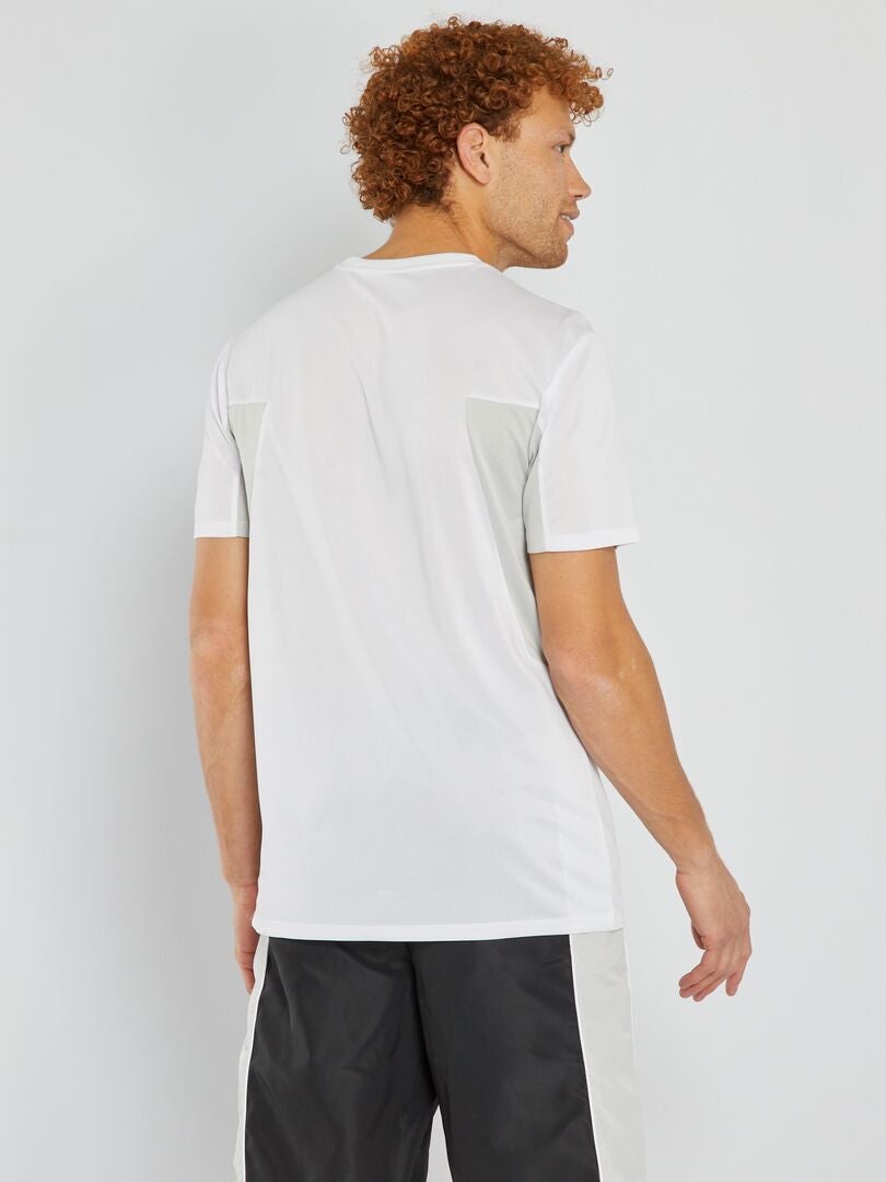 Camiseta de deporte de manga corta Blanco - Kiabi
