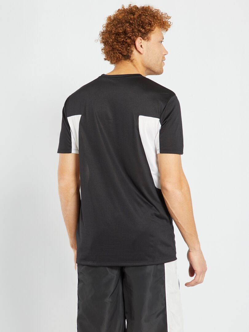 Camiseta de deporte de manga corta Negro - Kiabi