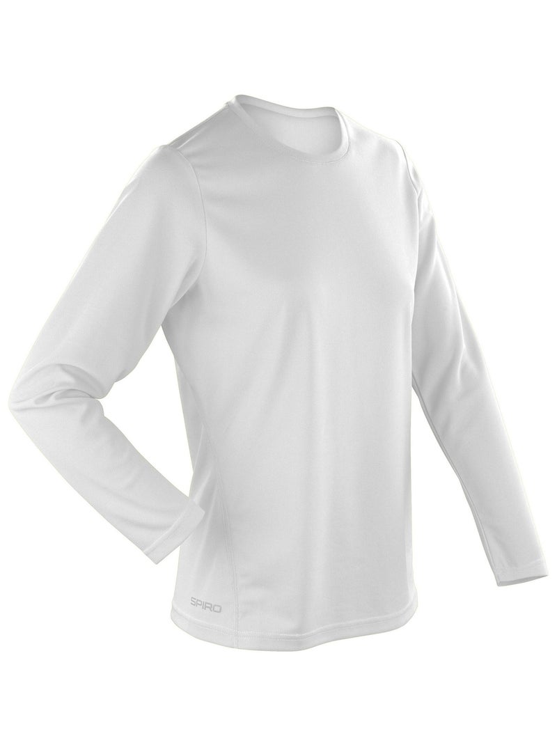 Camiseta de deporte de manga larga y secado rápido para chica/mujer - spiro Blanco - Kiabi