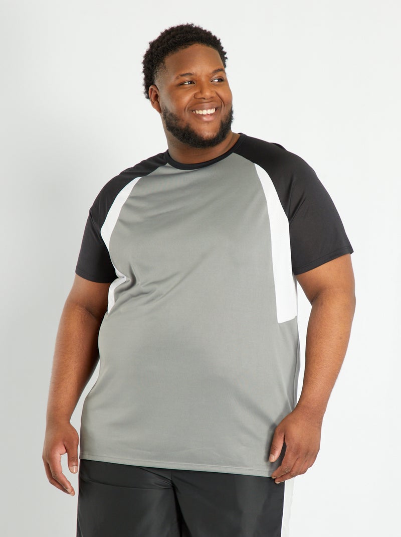 Camiseta de deporte de microfibra gris - Kiabi