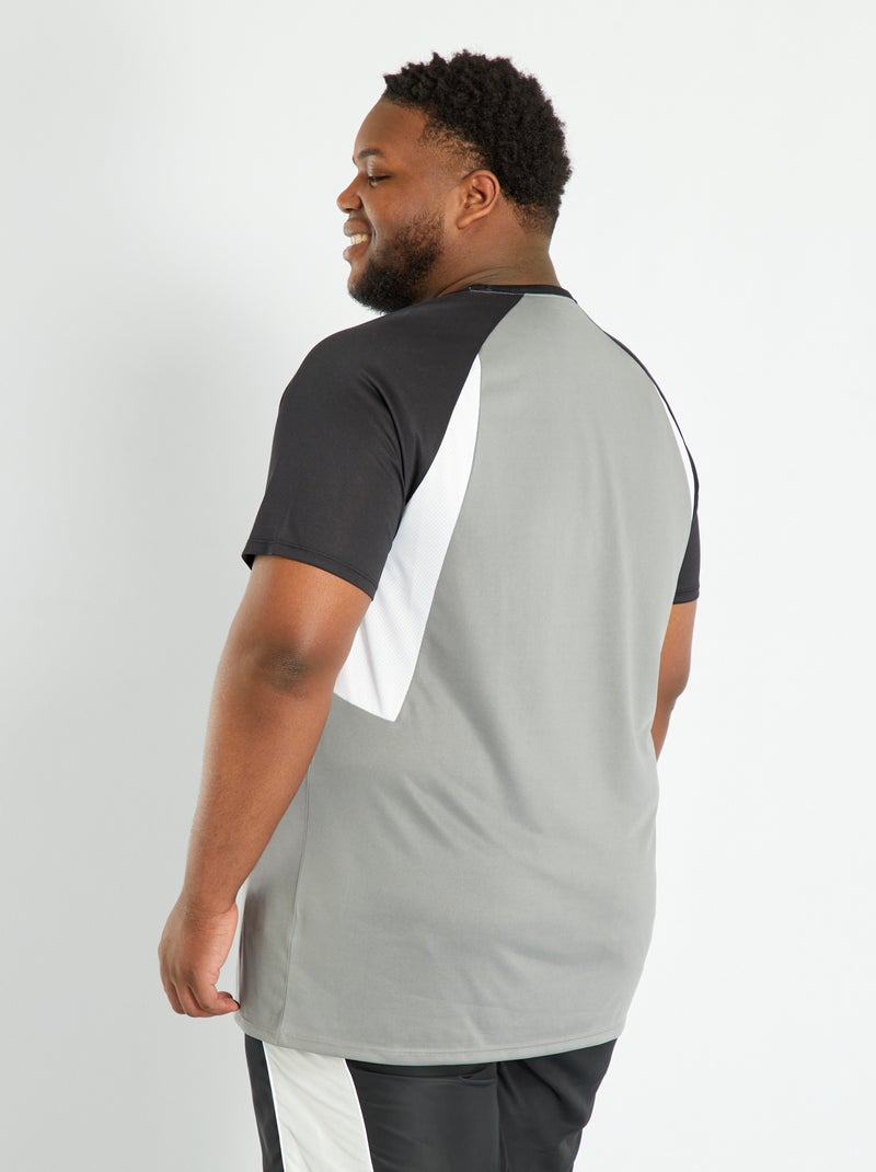 Camiseta de deporte de microfibra gris - Kiabi