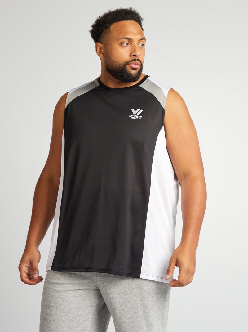Camiseta de deporte de tirantes NEGRO - Kiabi