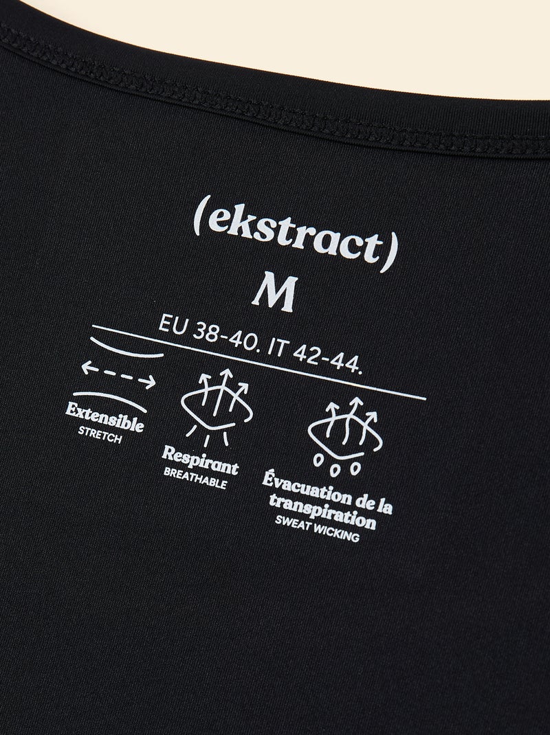 Camiseta de deporte fluida - (ekstract) Negro - Kiabi