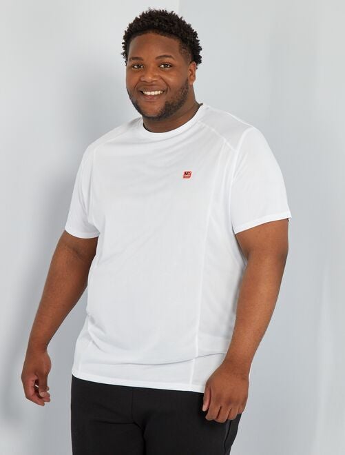 Camiseta de deporte en dos materiales - Blanco - Hombre - Talla XL - Poli -  Verano - KIABI en 2023