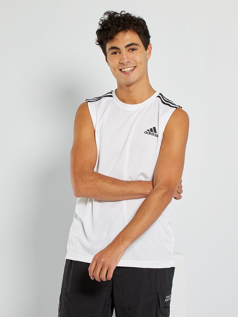 Camiseta de deporte mangas 'Adidas' - BLANCO - Kiabi - 20.00€
