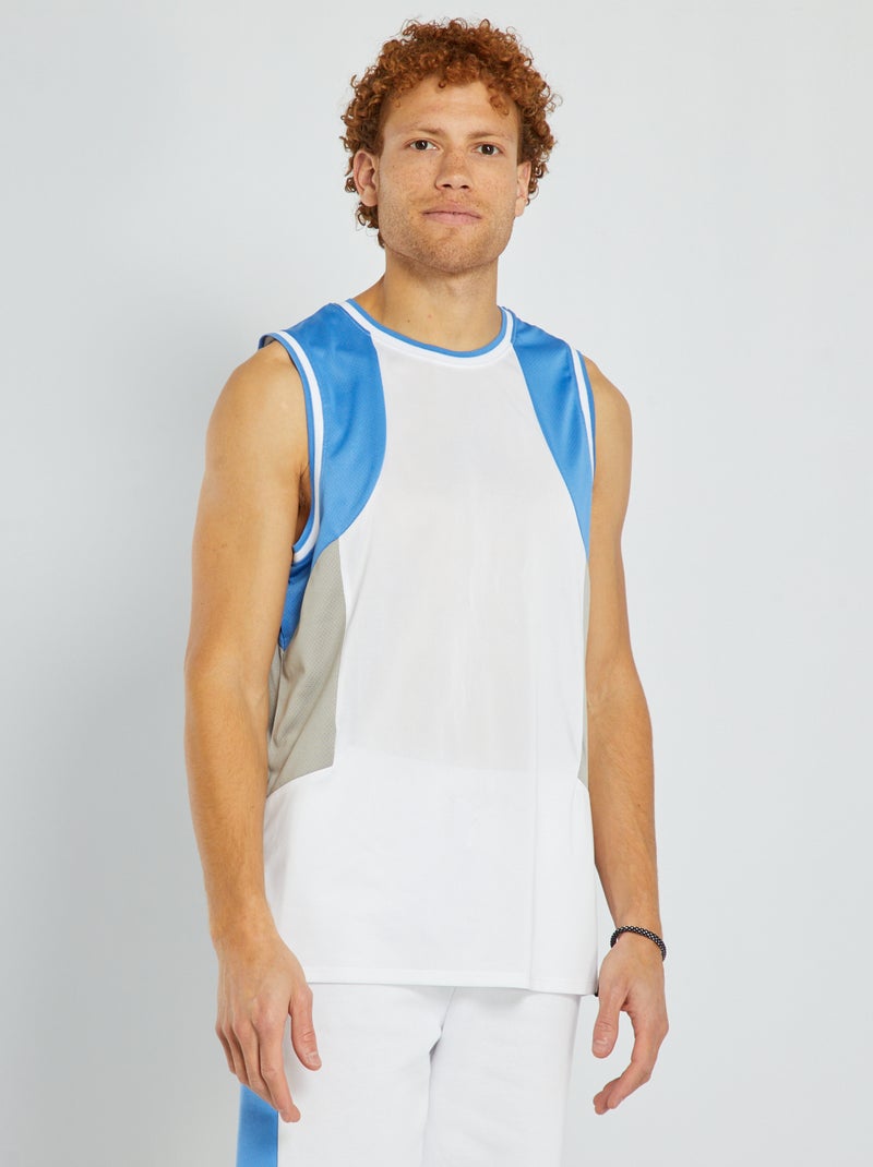 Camiseta de deporte sin mangas Blanco - Kiabi
