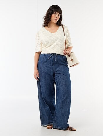 Camiseta de encaje calado