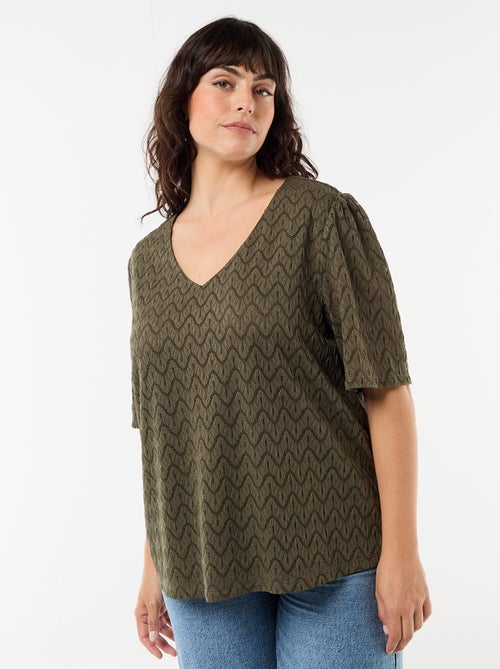 Camiseta de encaje calado - Kiabi