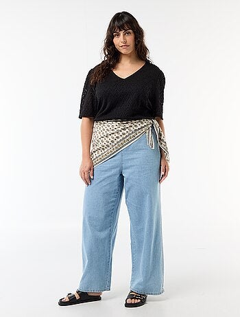 Camiseta de encaje calado