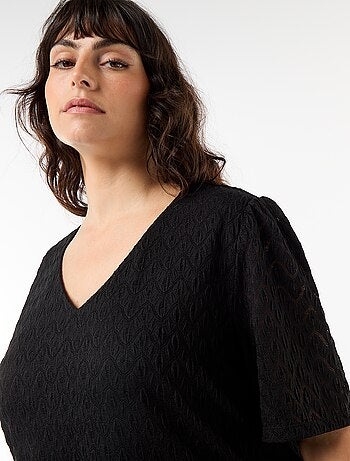 Camiseta de encaje calado