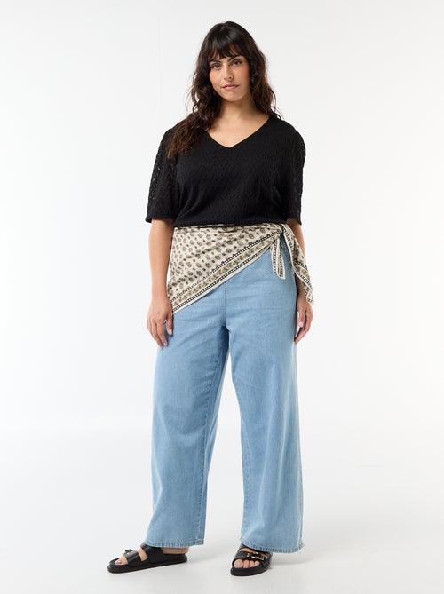 Camiseta de encaje calado - Kiabi