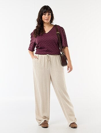 Camiseta de encaje calado