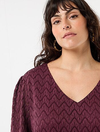 Camiseta de encaje calado