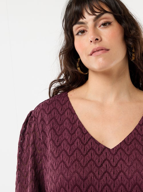 Camiseta de encaje calado - Kiabi