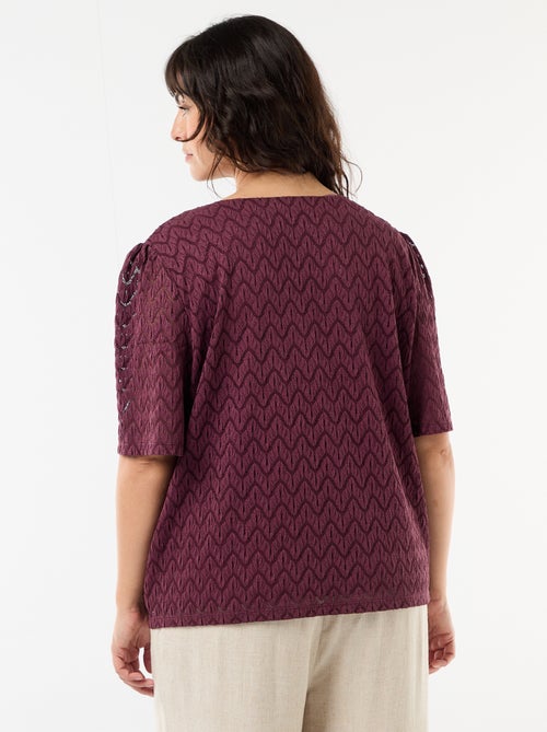 Camiseta de encaje calado - Kiabi