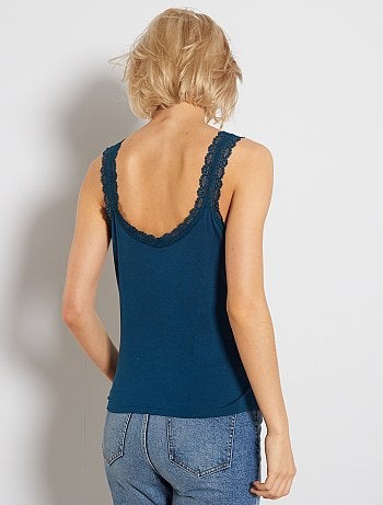 Camiseta de encaje de tirantes - Kiabi