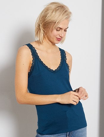 Camiseta de encaje de tirantes - Kiabi