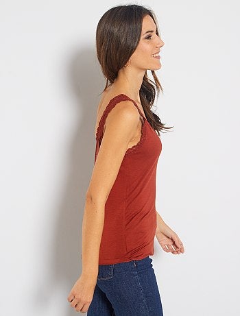 Camiseta de encaje de tirantes - Kiabi