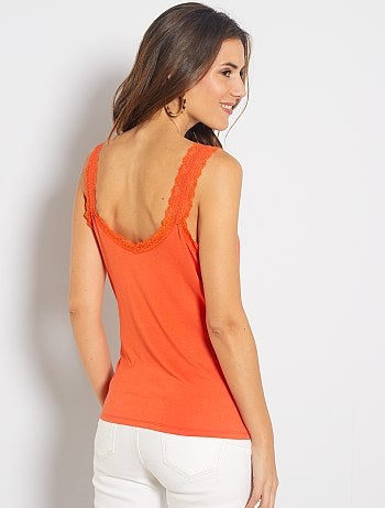 Camiseta de encaje de tirantes - Kiabi