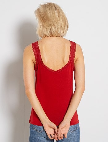 Camiseta de encaje de tirantes - Kiabi