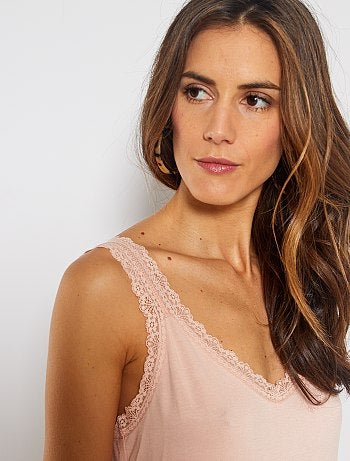 Camiseta de encaje de tirantes - Kiabi