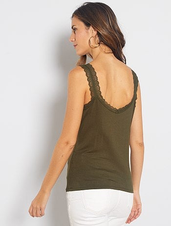 Camiseta de encaje de tirantes - Kiabi