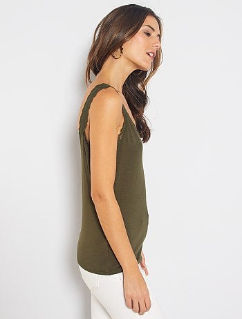 Camiseta de encaje de tirantes - Kiabi