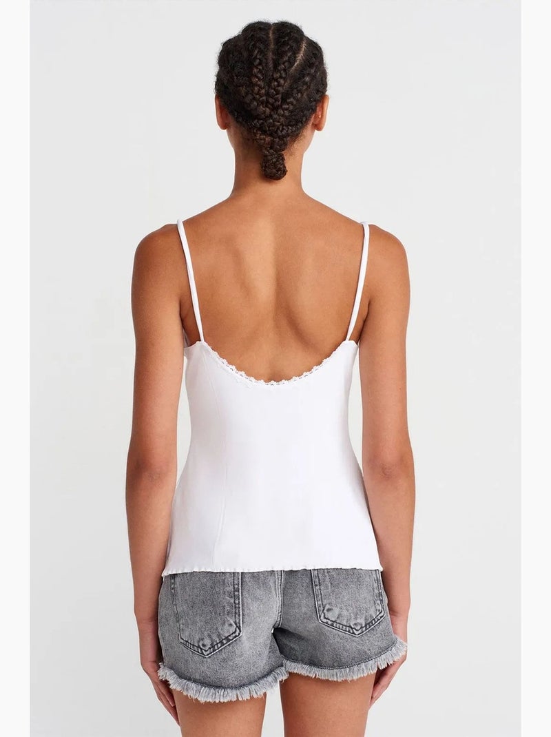 Camiseta de encaje dilvin Blanco - Kiabi