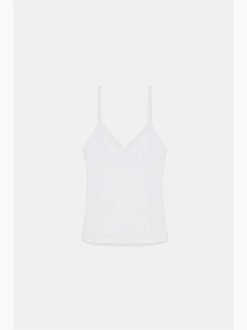 Camiseta de encaje escote en pico dilvin Blanco - Kiabi