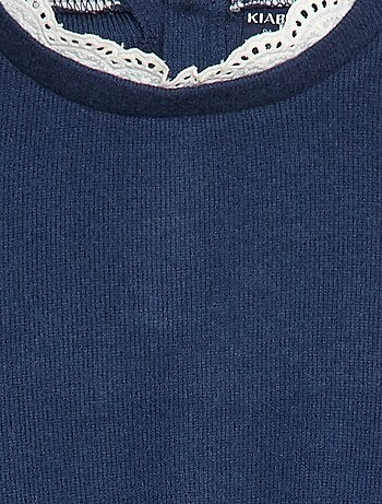 Camiseta de encaje lisa