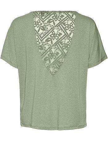 Camiseta de Encaje para Mujer Vero Moda