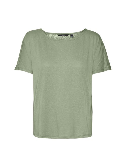 Camiseta de Encaje para Mujer Vero Moda - Kiabi Camiseta de Encaje para Mujer Vero Moda - Kiabi