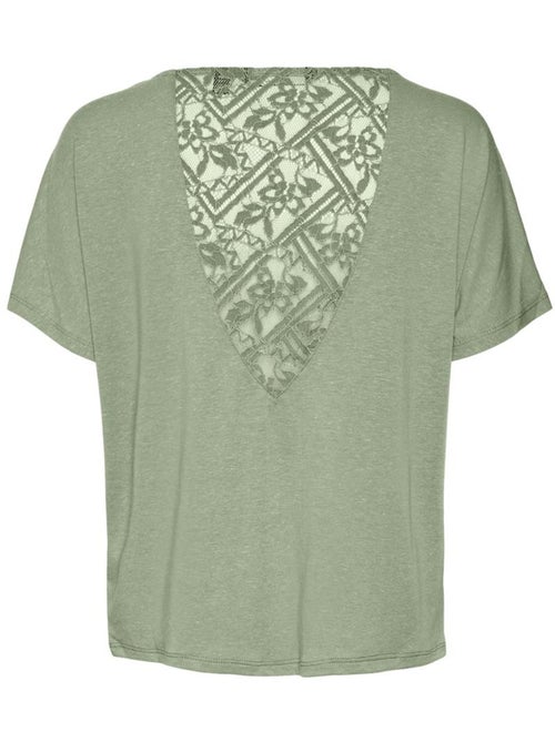 Camiseta de Encaje para Mujer Vero Moda - Kiabi Camiseta de Encaje para Mujer Vero Moda - Kiabi