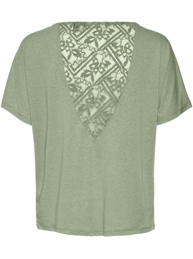 Camiseta de Encaje para Mujer Vero Moda Verde - Kiabi