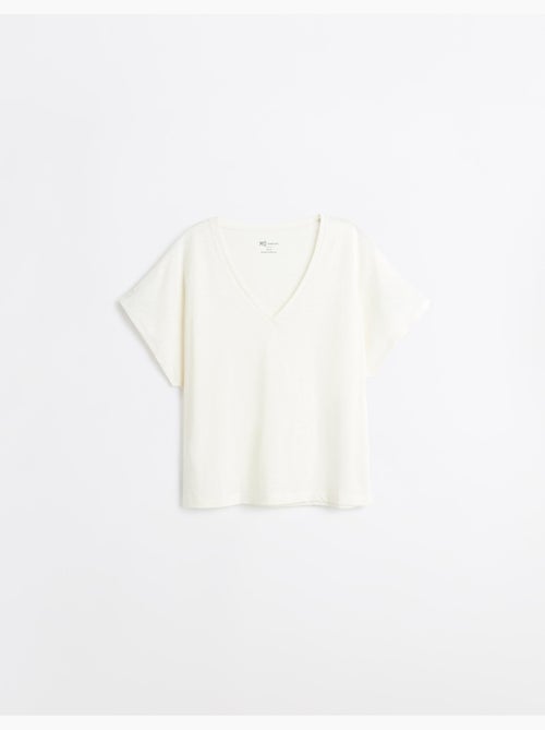 Camiseta de escote en V, MO Fashion - Kiabi