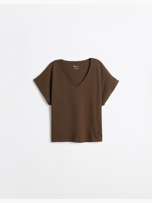 Camiseta de escote en V, MO Fashion - Kiabi Camiseta de escote en V, MO Fashion - Kiabi