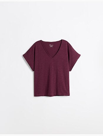 Camiseta de escote en V, MO Fashion
