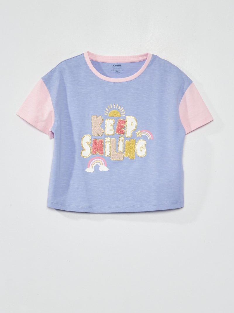 Camiseta de fantasía con cuello redondo AZUL - Kiabi
