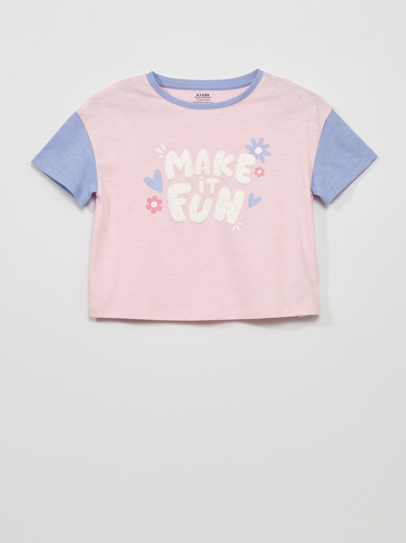 Camiseta de fantasía con cuello redondo ROSA - Kiabi