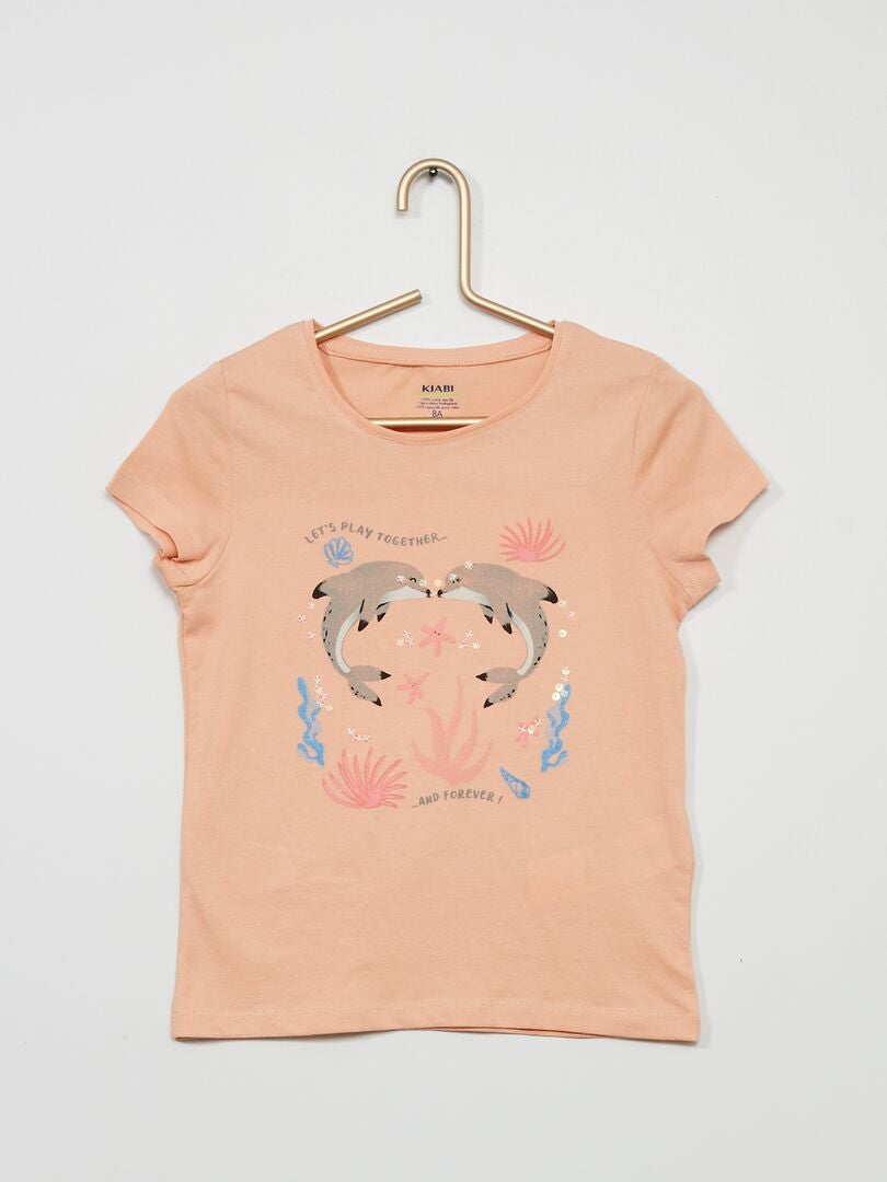 Camiseta de fantasía con cuello redondo ROSA - Kiabi