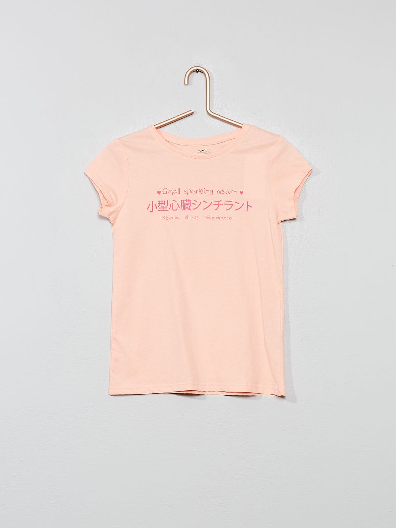 Camiseta de fantasía de algodón orgánico ROSA - Kiabi