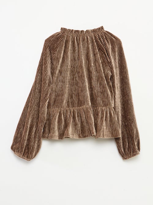 Camiseta de fiesta texturizada con lazo liso - Kiabi